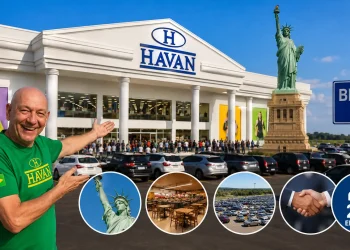 Havan inaugura loja de R$ 100 milhões com Estátua da Liberdade, praça de alimentação, estacionamento amplo e 200 empregos; Luciano Hang diz que unidade será ponto de parada na BR-364