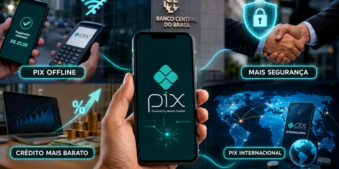 Banco Central prepara novas funções para o Pix, incluindo pagamentos offline, crédito e reforço na segurança