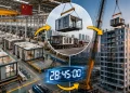 Mais de 230 mil m² de fábrica e um prédio de 10 andares montado em menos de 29 horas: a tecnologia chinesa que promete transformar a construção civil e desafiar o concreto tradicional
