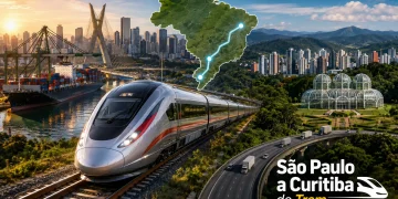 Quase 224 quilômetros de trilhos, investimento de até R$ 21 bilhões e trens de 160 km/h: como o megaprojeto ferroviário da CPTM quer religar Santos ao Vale do Ribeira e abrir caminho para uma futura conexão com Curitiba